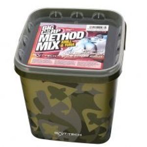 Bait-Tech krmítková zmes camo bucket big carp method mix krill & tuna 3 kg