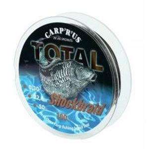 Carp ´R´ Us Splietaná Šnúra Total Shock Braid 100 m Hnedá-Prriemer 0,30 mm / Nosnosť 22,6 kg