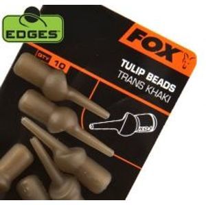 Fox Prevleky Edges Tulip Bead Trans Khaki 10 ks