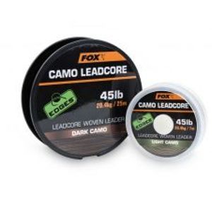 Fox Šnúra s oloveným jadrom Camo Leadcore 45 lb-Návin 7m / Barva Dark Camo