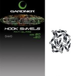 Gardner Obratlíky Covert Hook Swivels 20 ks-Veľkosť 20