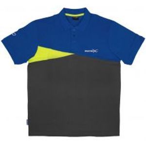 Matrix Tričko Polo Shirt Blue/ Grey-Veľkosť S