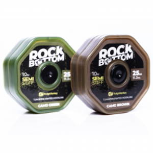 RidgeMonkey Náväzcová Šnúrka Rock Bottom Tungstenem Potiahnutá Semi Stiff 10 m  25 lb-Nosnosť 11,3 kg / Farba Zelená