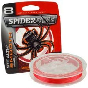 Spiderware Splietaná šnúra Stealth Smooth 8 150 m červená-Priemer 0,14 mm / Nosnosť 12,5 kg