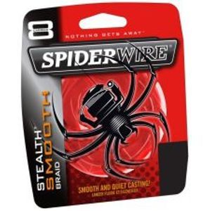 Spiderwire Splietaná Šnúra Stealth Smooth 8 Červená-Priemer 0,25 mm / Nosnosť 27,3 kg / Návin 1 m