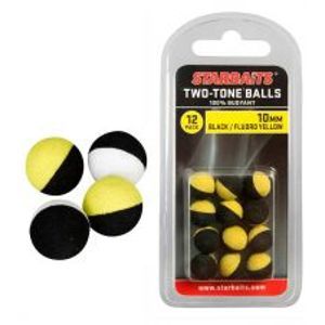 Starbaits Plávajúce guličky Two Tones Balls-14mm čierna / žltá (plávajúca gulička) 6ks